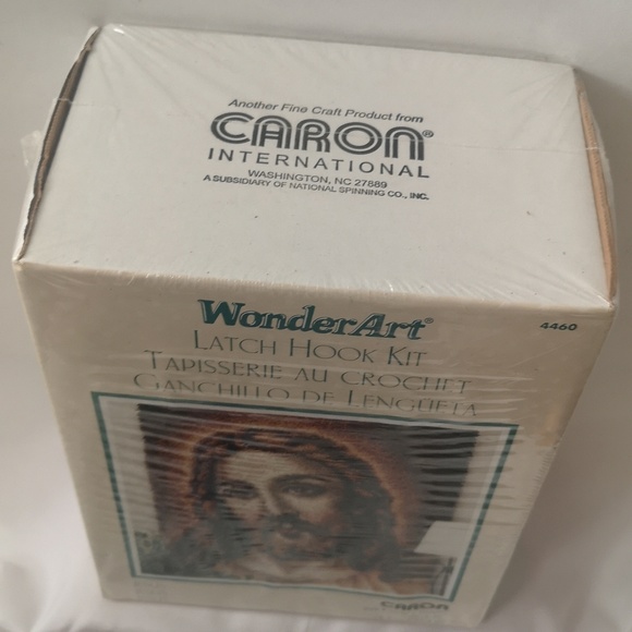 Vintage Caron Jesus Latch Hook Kit, Hard to Find, New Old Stock Sealed 30" x 36" - Picture 2 of 4